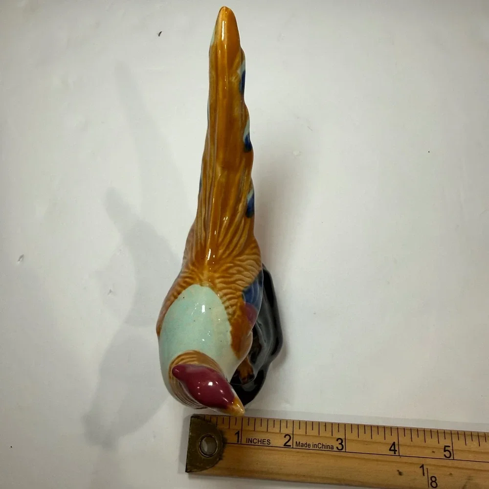Vintage Ceramic Pheasant Figurine Mid Century Bird/Pheasant Statue cottagecore - Picture 5 of 8